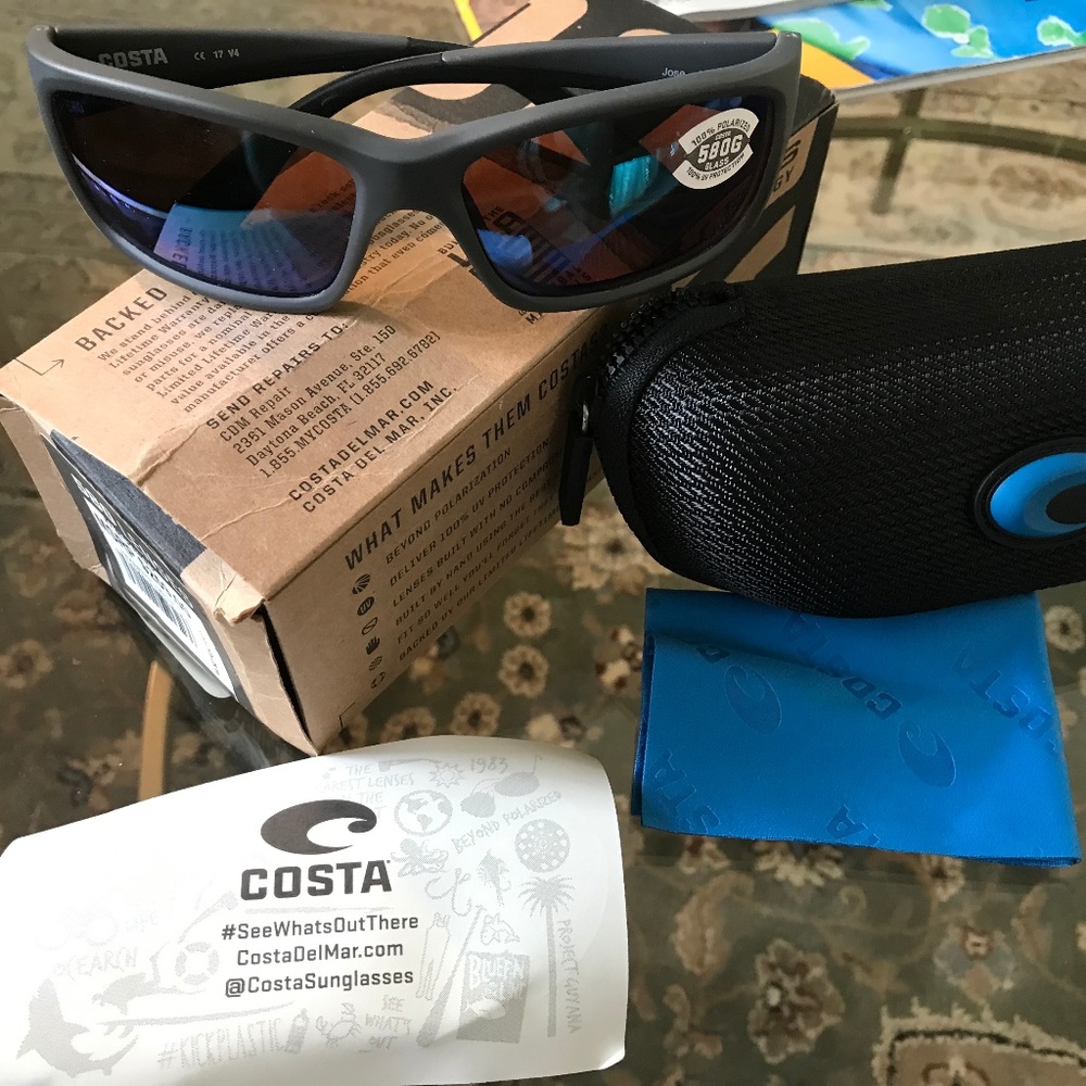 Costa Jose Matte Grey Sunglasses (580 Polarized)
